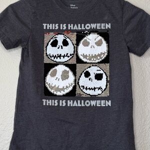 T-Shirt Jack From The Nightmare Before Christmas, Sequins Shifting Designs, Gray